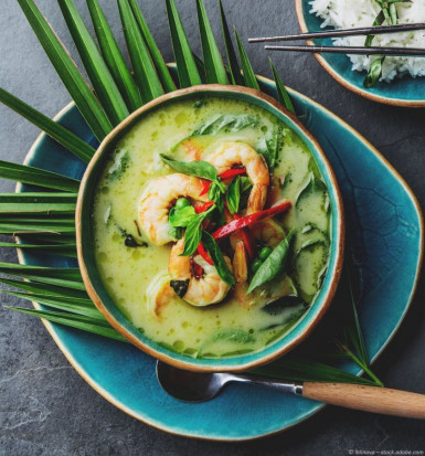Grünes Cilantro Curry, Curry mit gemahlenen Korianderblättern