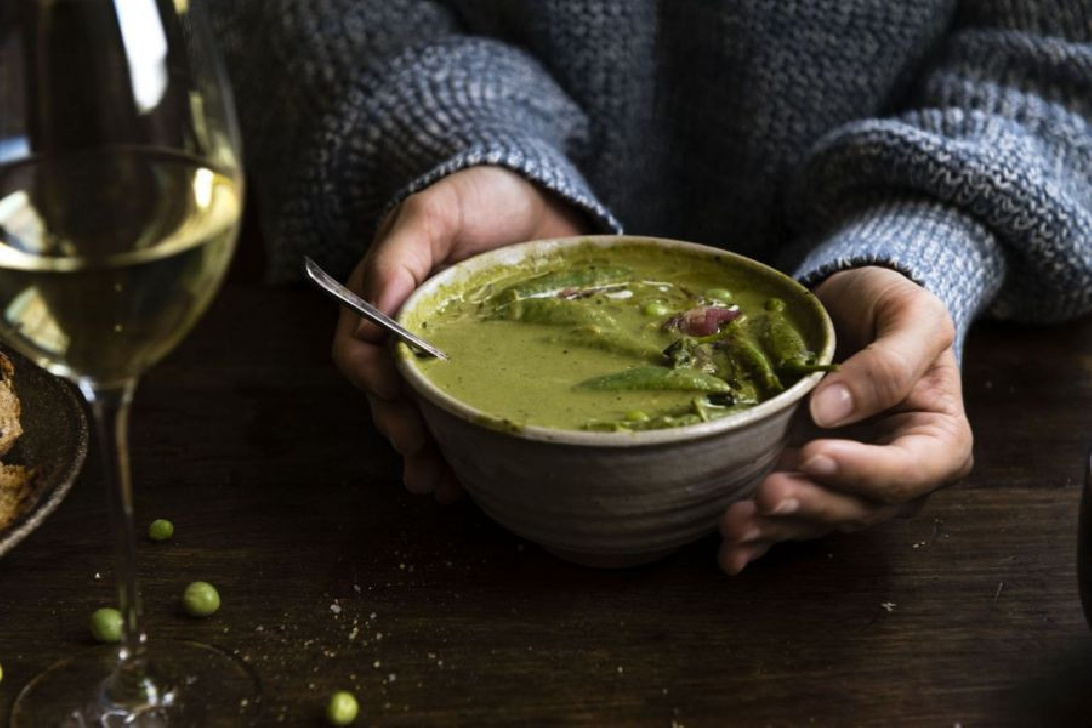 Grünes Cilantro Curry, Curry mit gemahlenen Korianderblättern