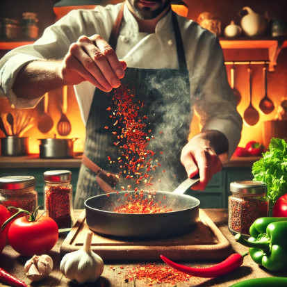 Geschrotete rote Jalapeno Chili für pikanten Genuss