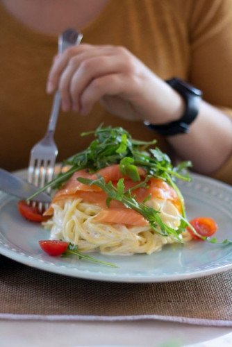 Rahmlachs Gewürz für Lachs Pasta und Tagliatelle cremige Rahm Sauce