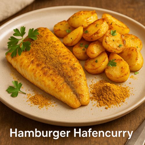 Hamburger Hafencurry kaufen, mild würziges Curry Gewürz für Fisch Fleisch und Gemüse