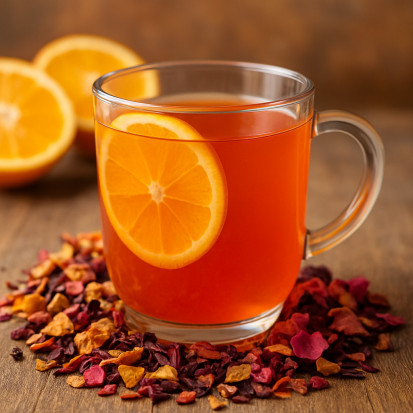 Orangen Früchtetee: Lose, erfrischend und fruchtig