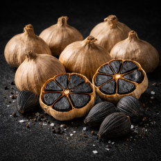 Schwarzer Knoblauch ganz, fermentiert, ganze Stück, Knollen