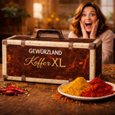 Retro Gewürzkoffer Mystery Box mit Überraschung Gewürze, Wert über 60 Euro