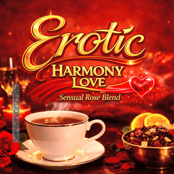 Erotic Harmony Love Tea Sensual Rose Blend, aromatischer Kräuter und Früchtetee für besondere Genussmomente