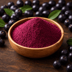Acai Pulver aus Beeren schonend verarbeitet, fruchtiges Beerenpulver für Smoothies, Müsli und Desserts