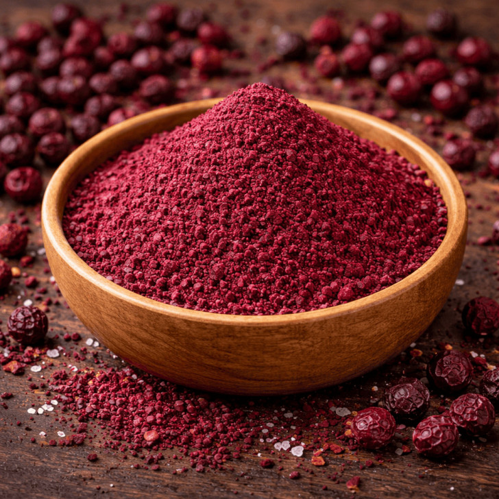 Sumach gemahlen fruchtig säuerlich für Salate Fleisch Gemüse und orientalische Küche