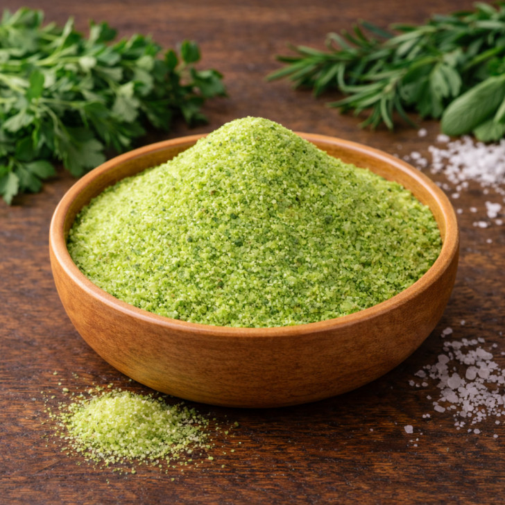 Kräutersalz kaufen, aromatische Kräuterwürze für Kräuterbutter, Gemüse, Fleisch und Fisch
