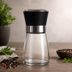 Edelstahl Handmühle für Pfeffer Salz Gewürze kaufen kompakt und verstellbar