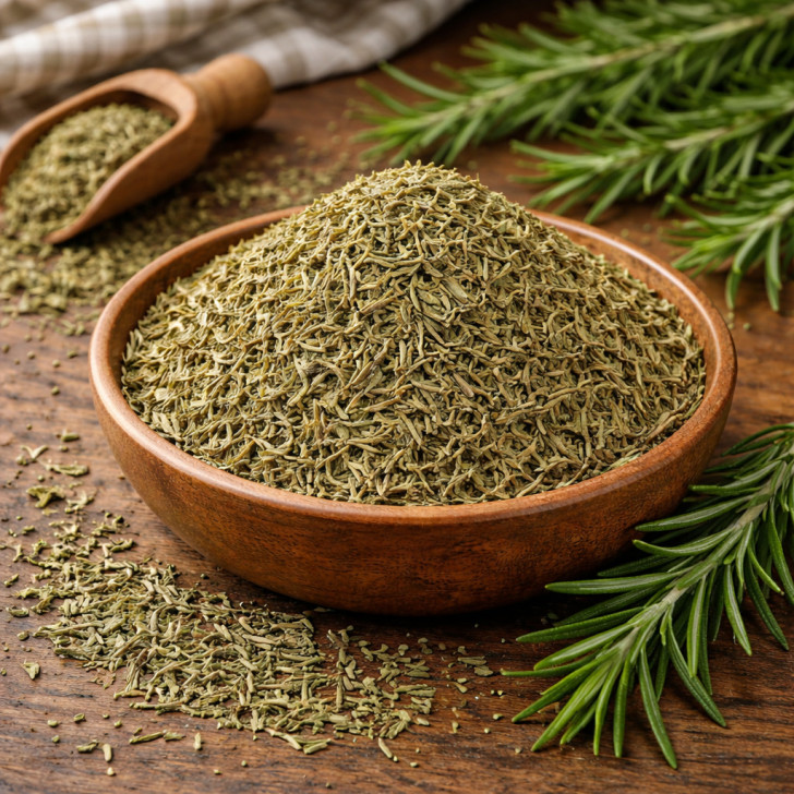 Rosmarin getrocknet geschnitten kaufen, aromatisches Kräuter Gewürz für Fleisch Gemüse und Kartoffeln