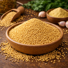 Senfkörner gelb kaufen, handverlesene Ware für Senf, Marinaden und feine Würze