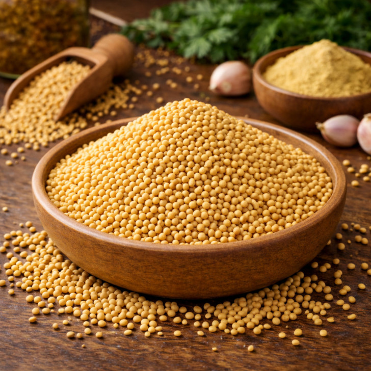 Senfkörner gelb kaufen, handverlesene Ware für Senf, Marinaden und feine Würze