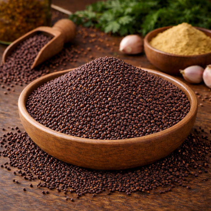 Senfkörner braun kaufen, handverlesen, aromatisch für Küche und Marinaden