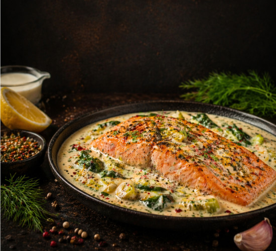 Rahmlachs Gewürz für Lachs Pasta und Tagliatelle cremige Rahm Sauce