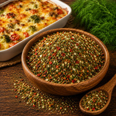 Auflauf Gewürz, Allrounder, auch für Sauce, Topping und Ofen Gemüse, Gratin, Gewürz für Gemüse, vielseitige Würze ohne Salz (Cas