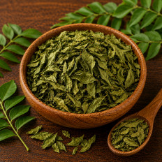 Curry Blätter getrocknet aromatisches Gewürz für Küche Currys Suppen und Würze vielseitig einsetzbar (Dried Curry Leaves)