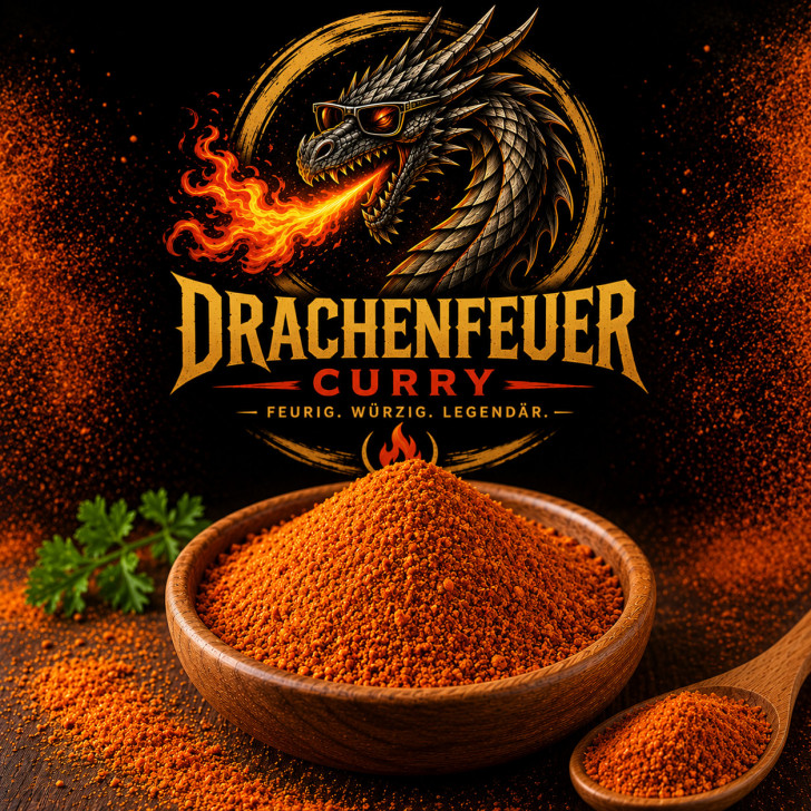 Drachenfeuer Curry sehr scharf kaufen intensives Curry Gewürz für Schärfeliebhaber Drachenfeuer Curry sehr scharf kaufen intensives Curry Gewürz für Schärfeliebhaber