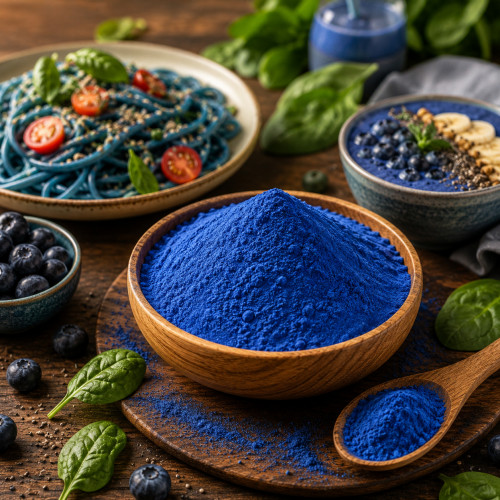 Spirulina Pulver blau natürliche blaue Lebensmittelfarbe für Backen Getränke Desserts