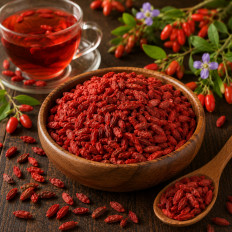 Goji Beeren, Wolfsbeeren, Wolfberries - getrocknete Goji Beeren für Müsli, Snacks und Desserts (Goji Berries)