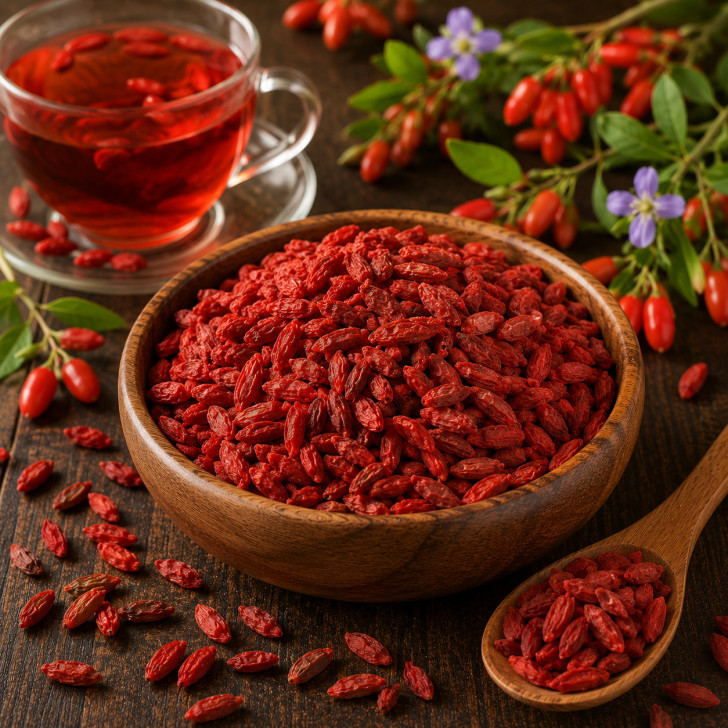 Goji Beeren kaufen, fruchtige getrocknete Beeren für Müsli Snacks und Desserts (Wolfberries)
