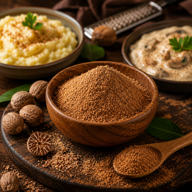 Muskatnüsse gemahlen kaufen fein aromatisch intensiv für Küche und Backen