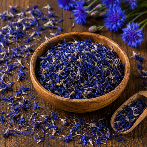 Kornblumenblütenblätter blau essbare Blüten kaufen für Deko Tee und Küche