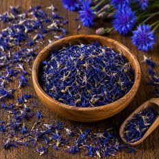 Kornblumenblütenblätter blau essbare Blüten zum Dekorieren und Verfeinern (Cornflower Petals Blue)