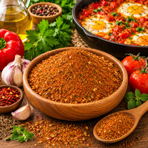 Shakshuka Spice Gewürz kaufen - Würze für Shakshuka, Tomatenpfanne und Eiergerichte