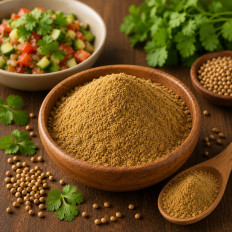 Koriander gemahlen, Koriandersamen gemahlen, Koriandersaat gemahlen, asiatisches Gewürz für Küche und Currys (Coriander Seeds Gr
