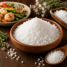 Fleur de Sel, Pyramidensalz, unjodiert, feine knusprige Salzkristalle zum Verfeinern von Speisen (Fleur de Sel Sea Salt)