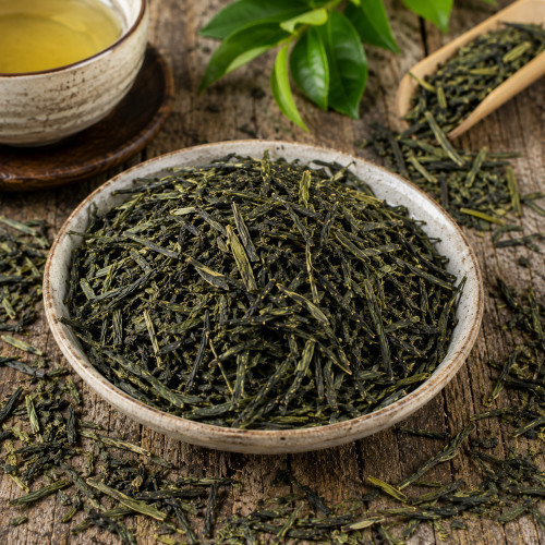 Sencha Grüntee kaufen frisch feinherb aromatisch für täglichen Teegenuss