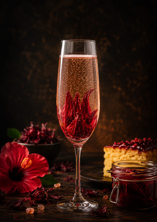 Hibiskusblüten kandiert für Prosecco Desserts Kuchen Deko kaufen