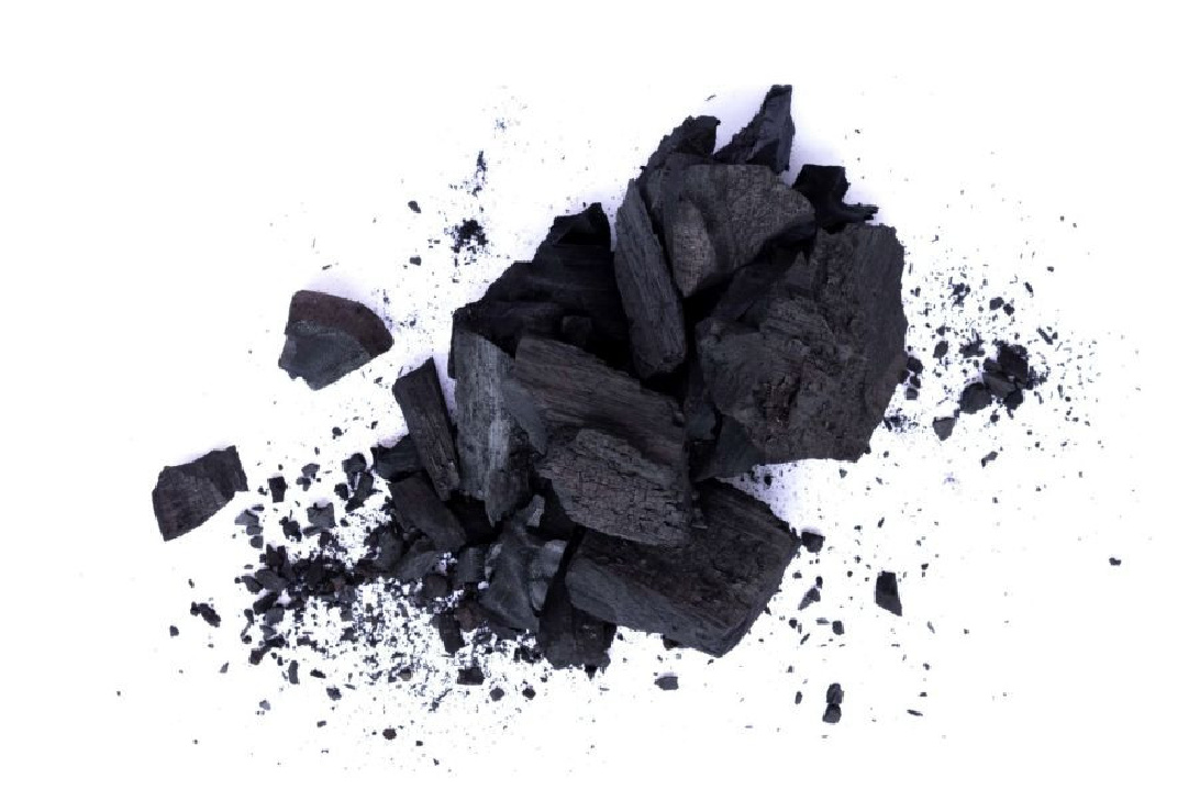 Aktivkohle pulver, essbar, schwarze Lebensmittelfarbe, pflanzlicher Verkohlungsverfahren