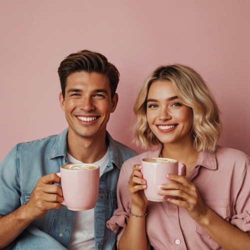 Pink Latte Gewürz für cremige Latte Getränke, intensiv in Farbe und Geschmack