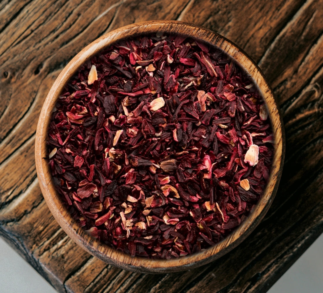 Hibiskusblüten getrocknet, geschnitten, Hibiscus Flowers Cut