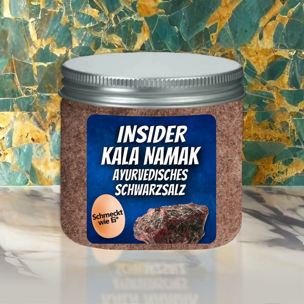 Kala Namak, Ayurvedisches Schwarzsalz, schmeckt nach Ei² | Schraubdose ...