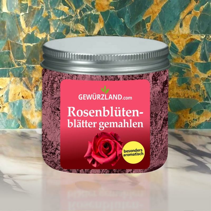 Bild von Rosenblütenblätter gemahlen