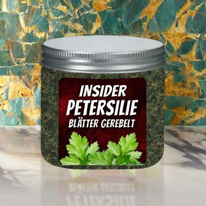 2. Bild von Petersilie gerebelt, rein und hoch-aromatische Petersilienblätter geschnitten